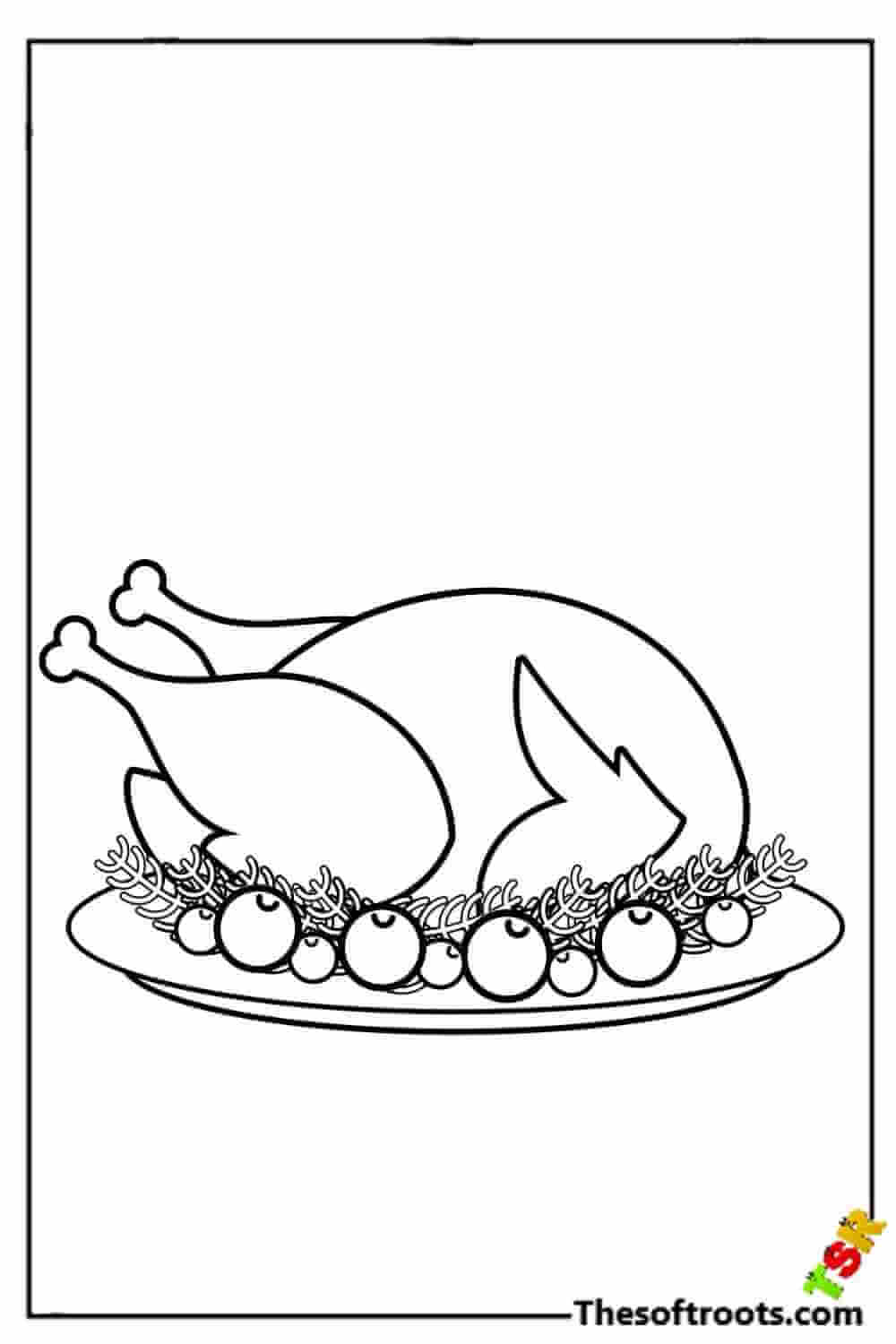Native American turkey dinner coloring pages