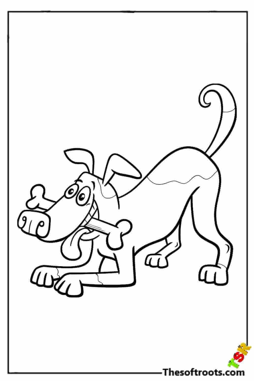 Playful puppy coloring pages