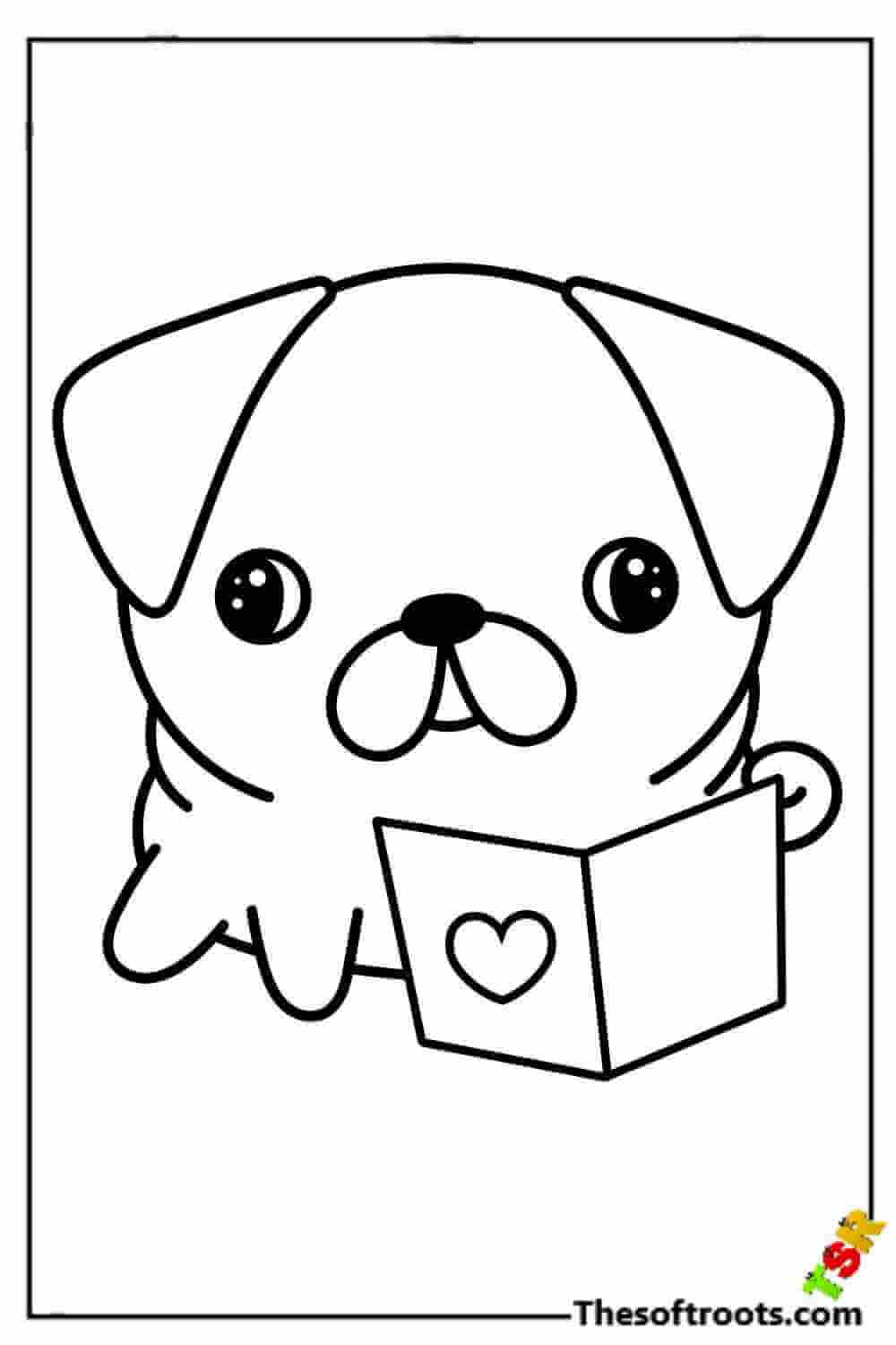 Cute Puppy Coloring Pages for Kids Stock Illustration - Illustration of  backlight, character: 284412239