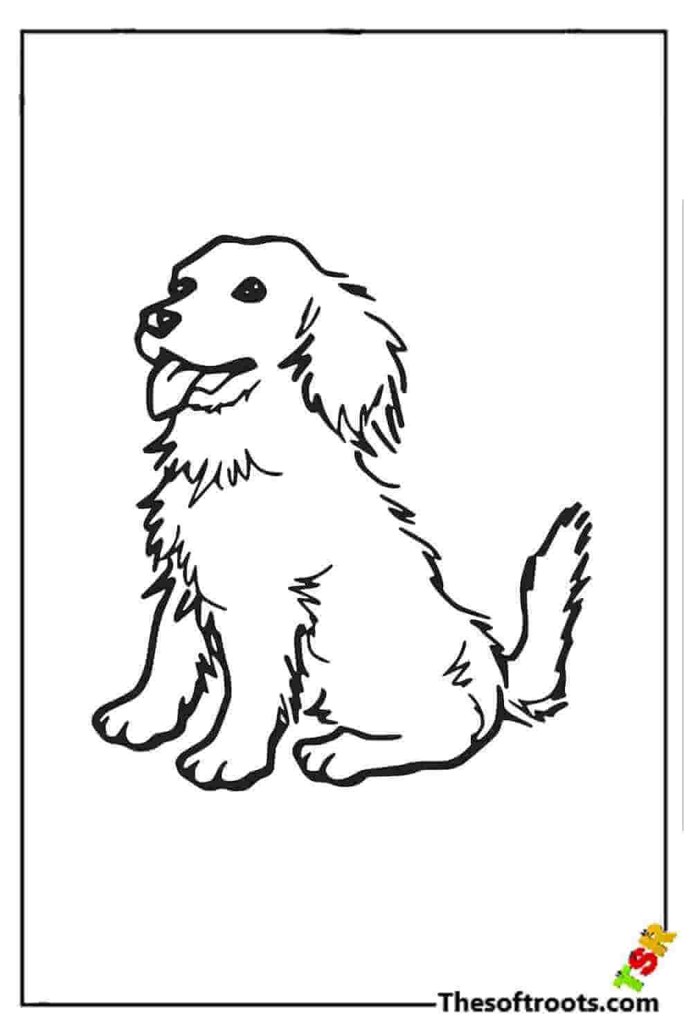 Realistic Puppy coloring pages