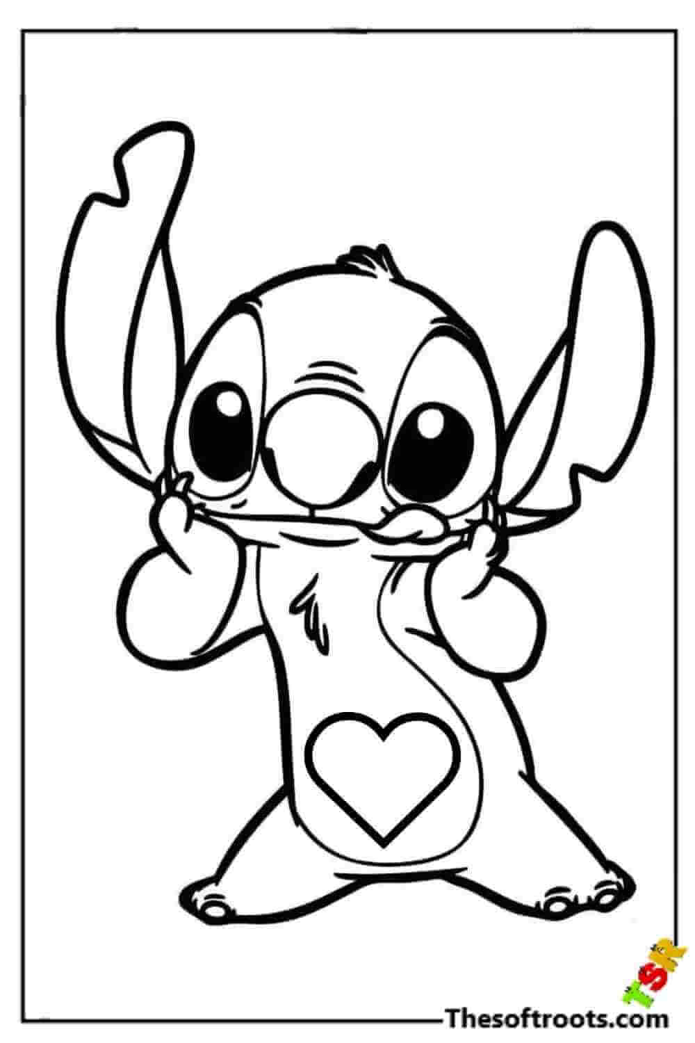 Stitch coloring pages for kids
