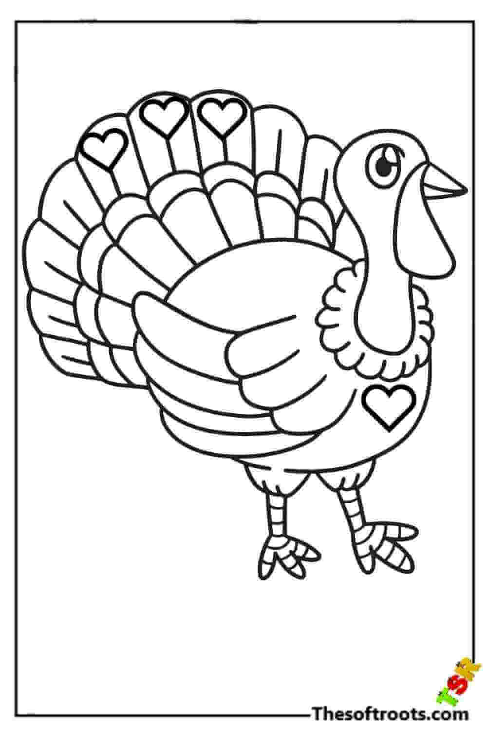 Turkey coloring pages for kids