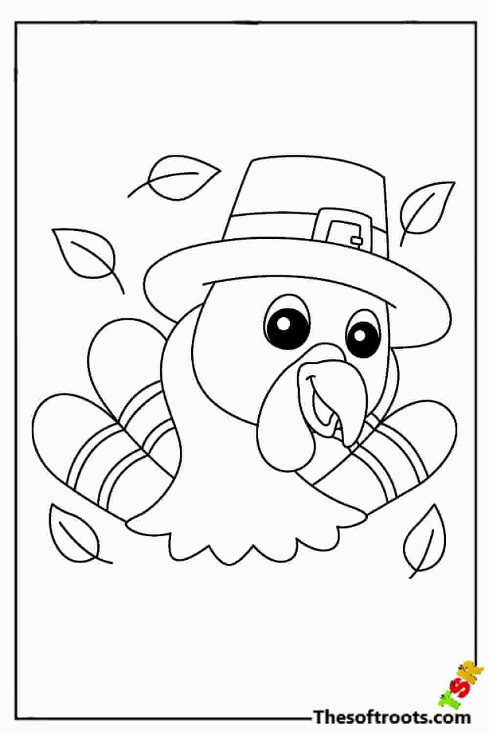 Turkey head coloring pages