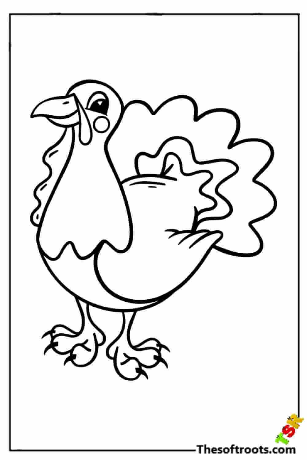 Turkey outline coloring pages