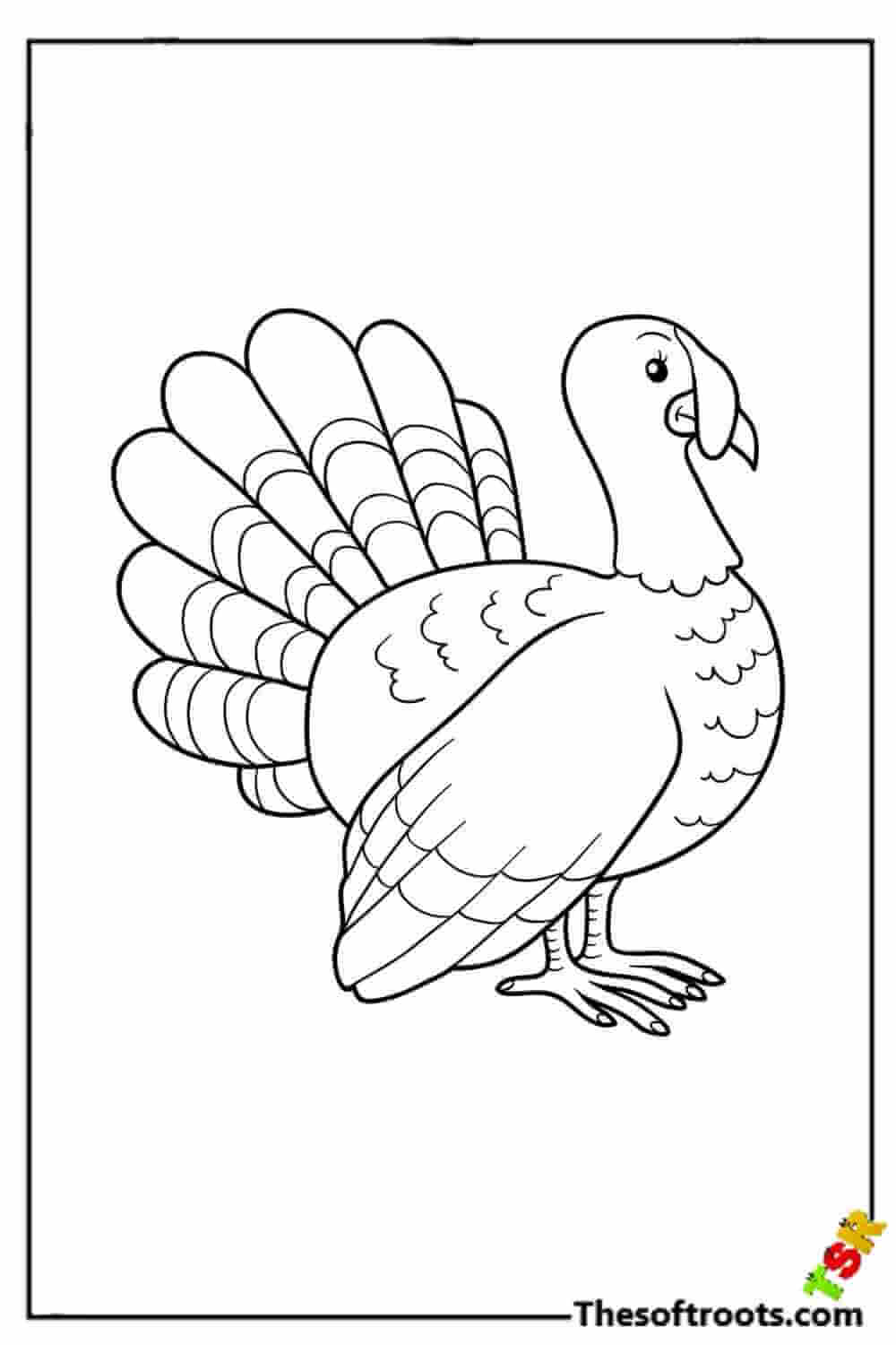Turkey wings on hips coloring pages