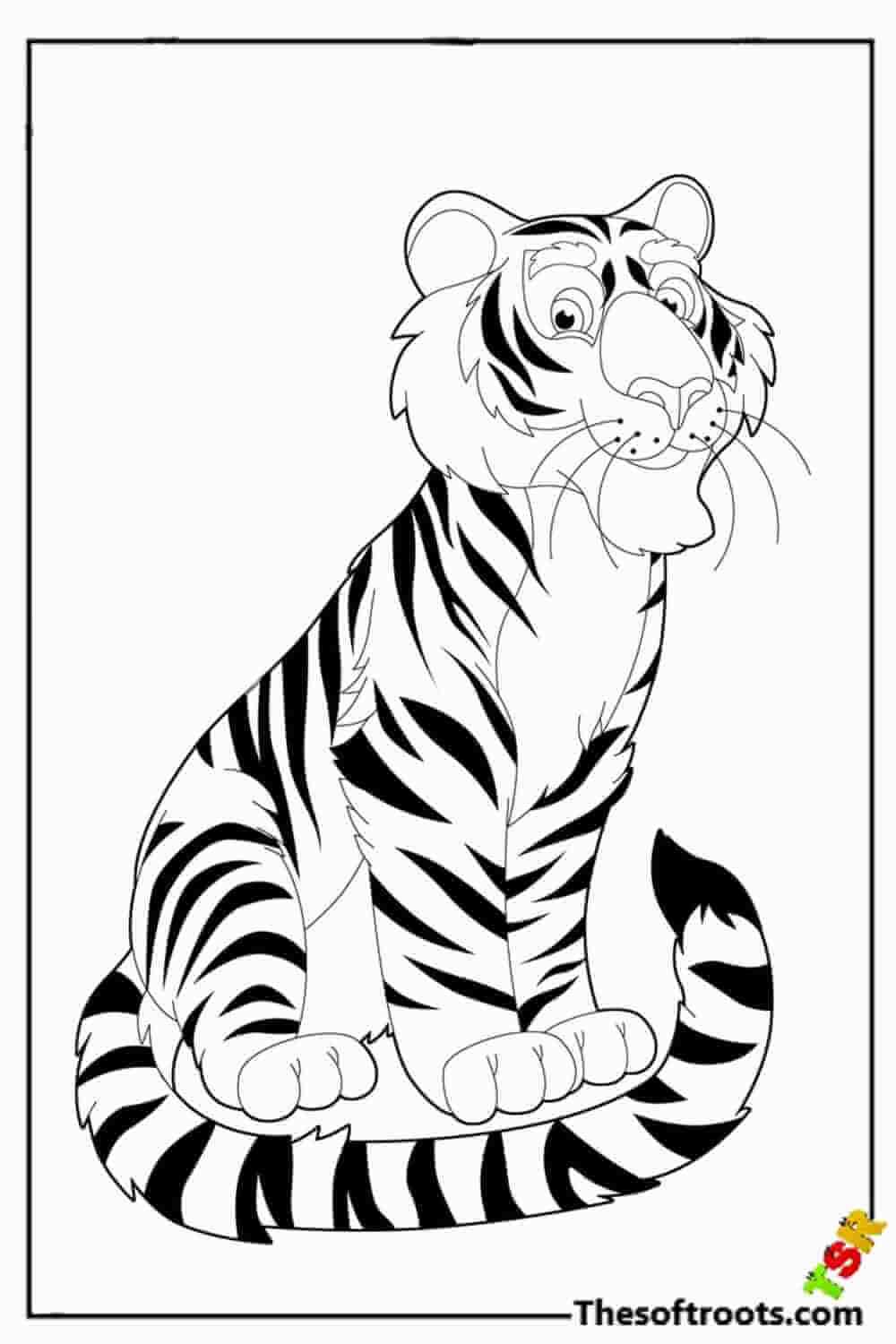 Amur tiger coloring pages