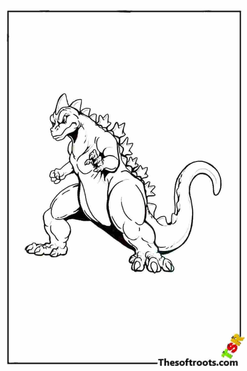 Animated Godzilla coloring pages