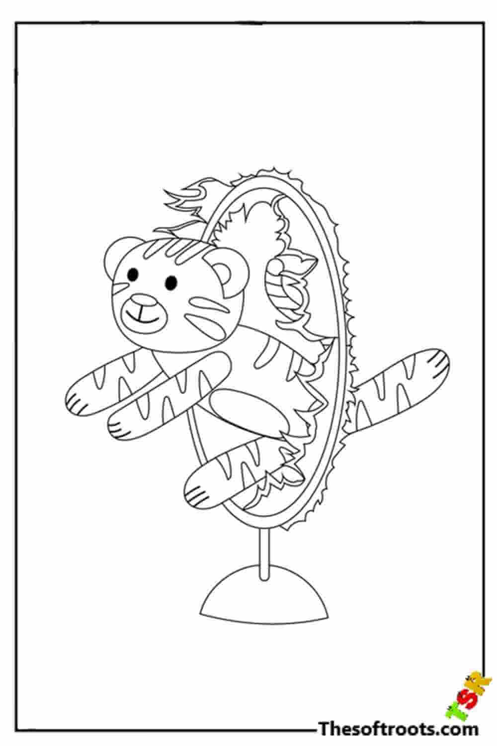 Circus tiger coloring pages