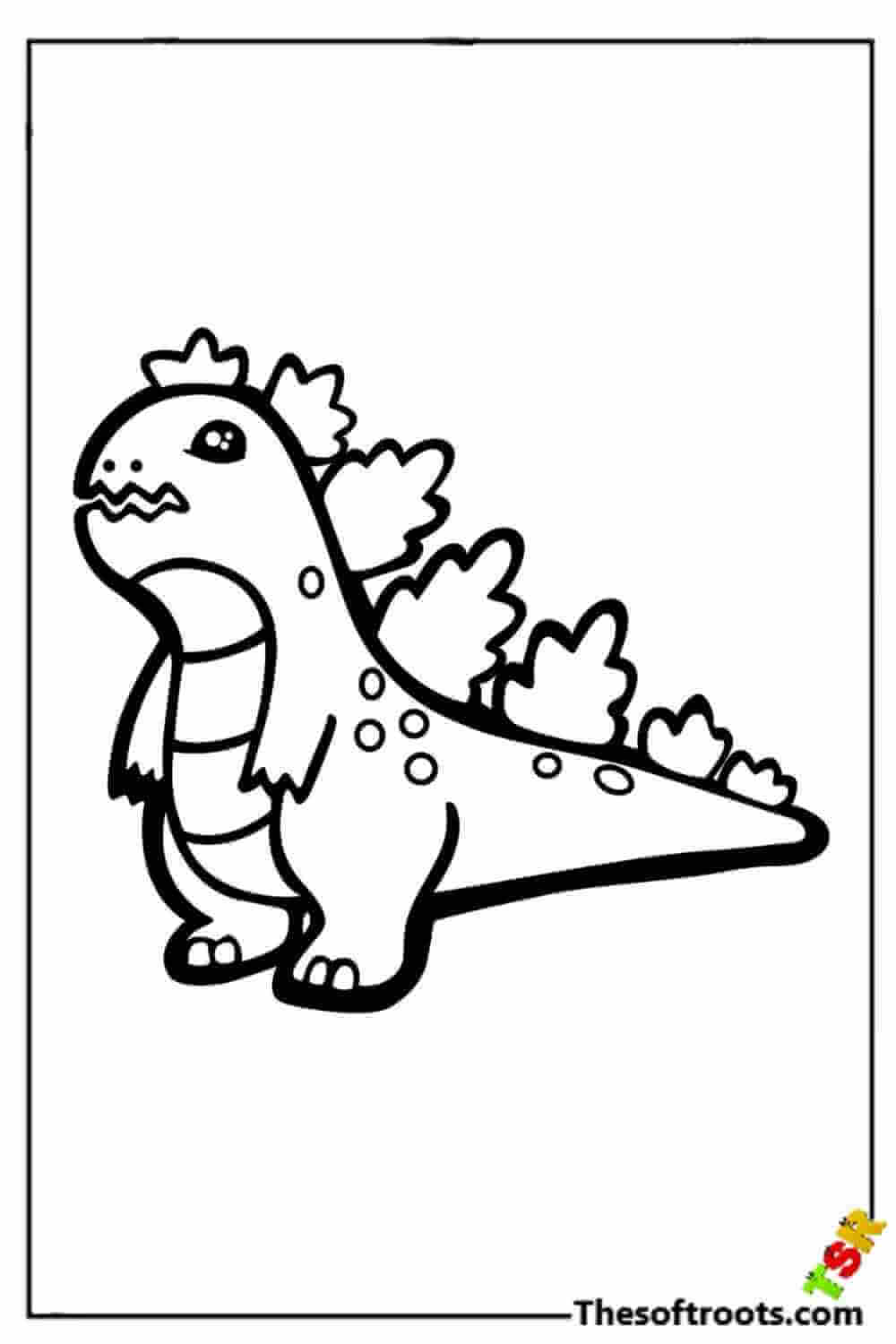 Cute Godzilla coloring pages