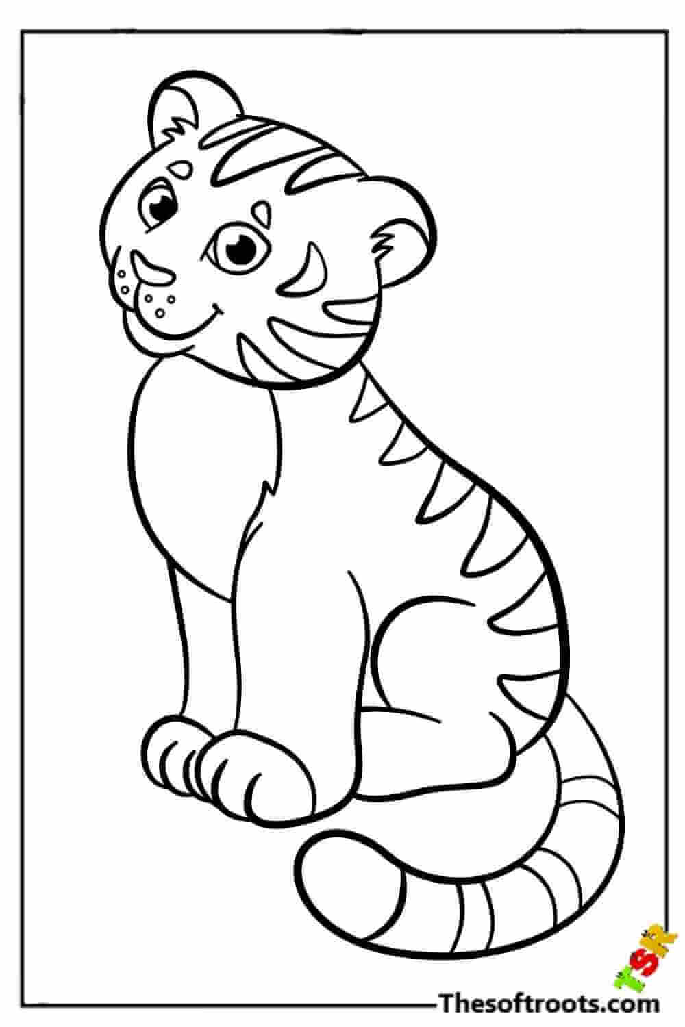 Cute Tiger coloring pages