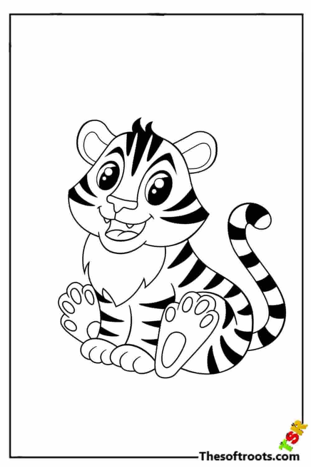 Funny Tiger coloring pages