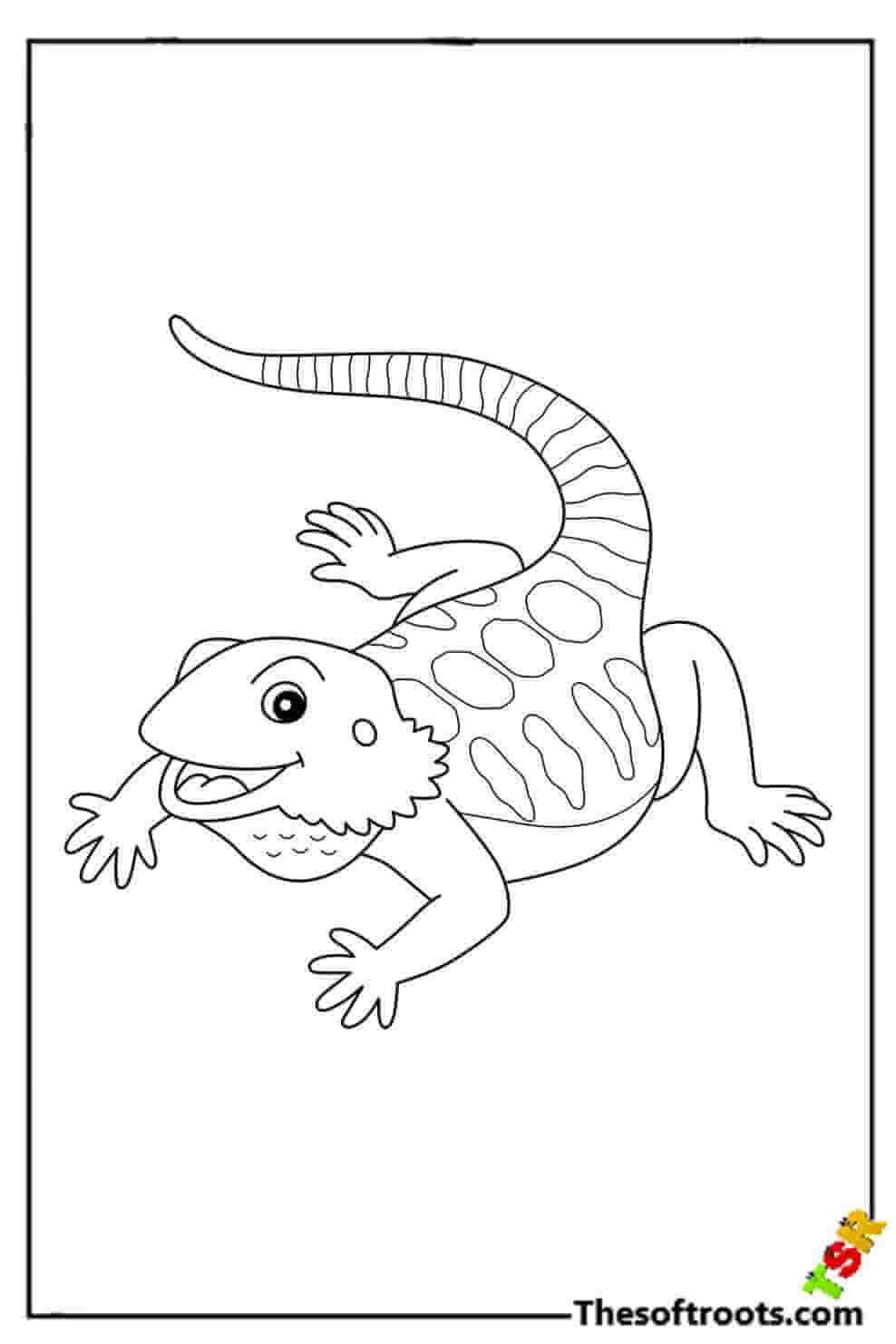 Gecko lizard coloring pages