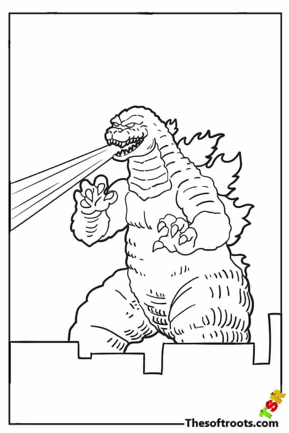 printable Godzilla Coloring Pages