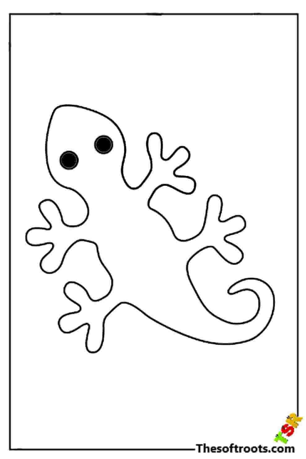 Lizard emoji coloring pages