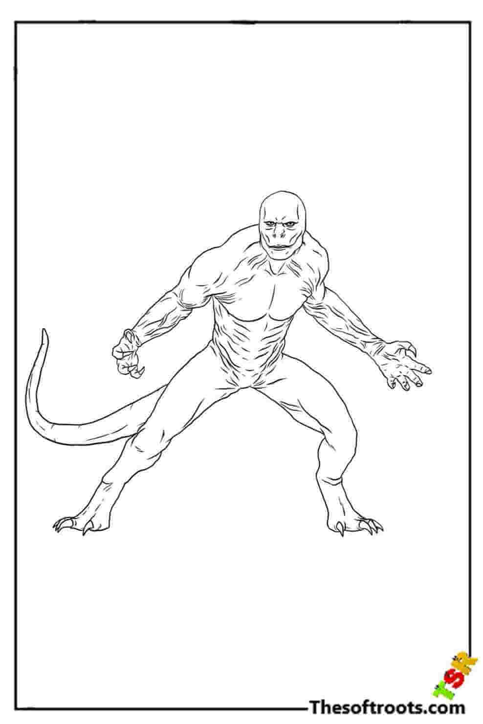 Lizard man coloring pages