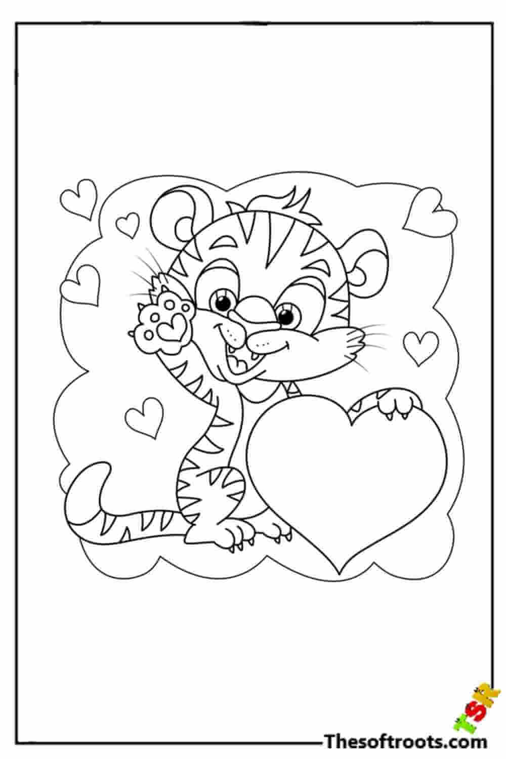 Lovely Tiger coloring pages
