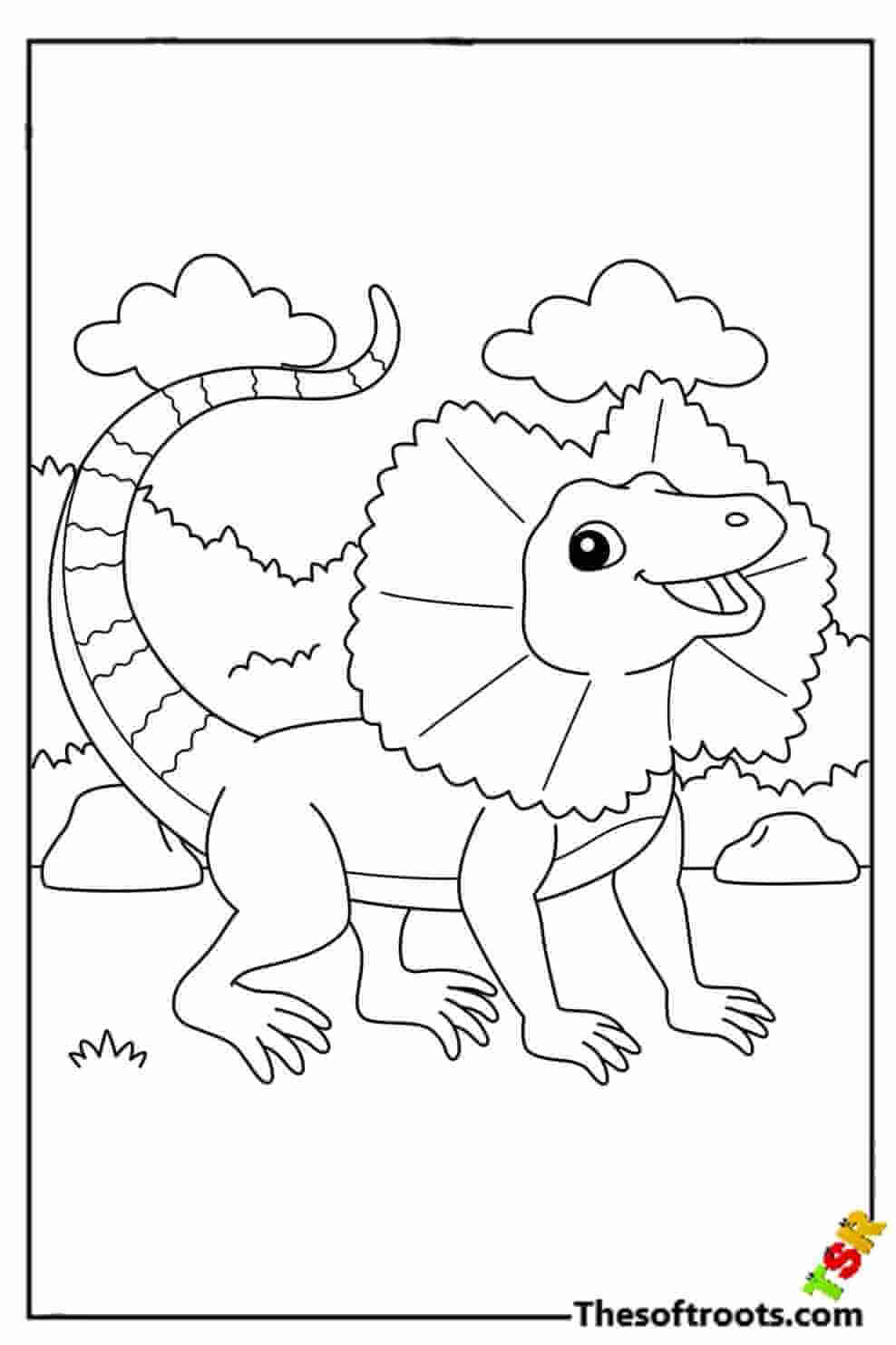 Monster lizard coloring pages