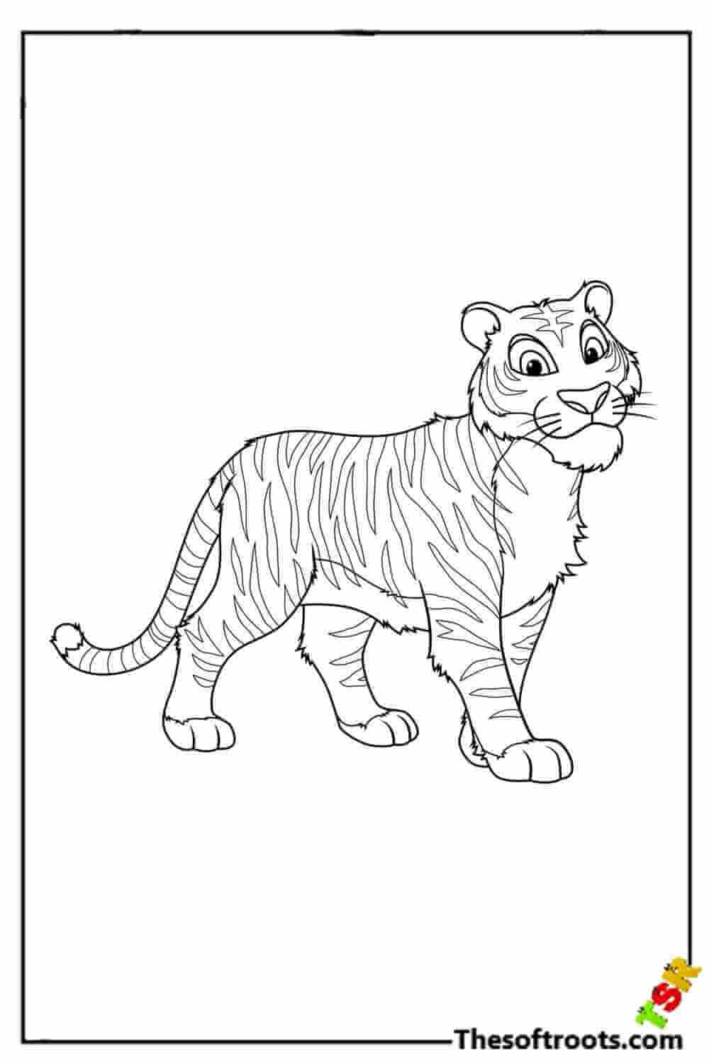 Muscular Tiger coloring pages