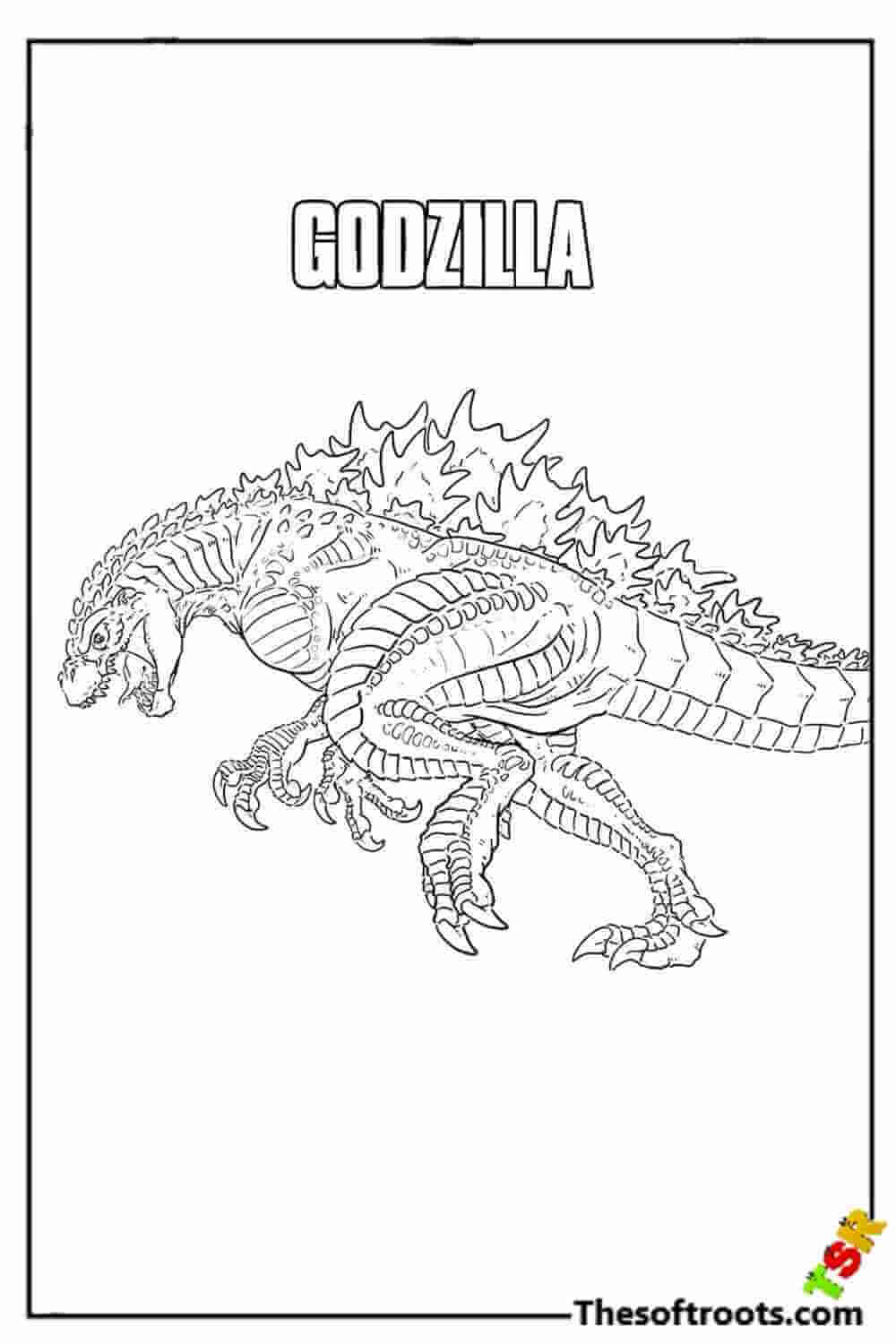 Printable Godzilla coloring pages