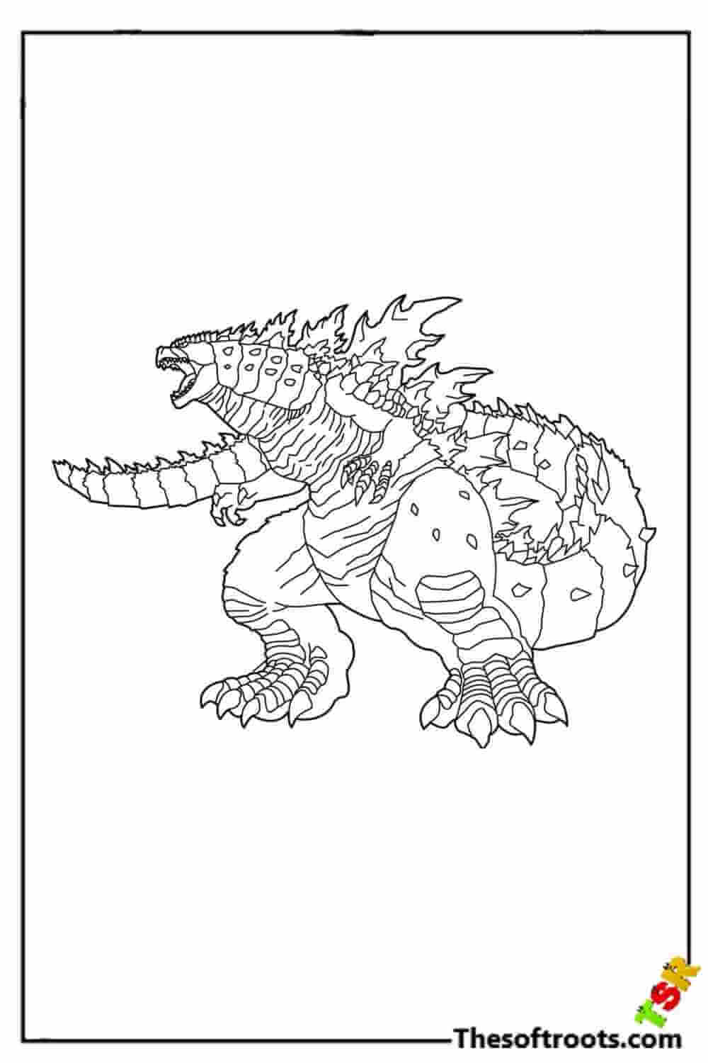 The Godzilla coloring pages