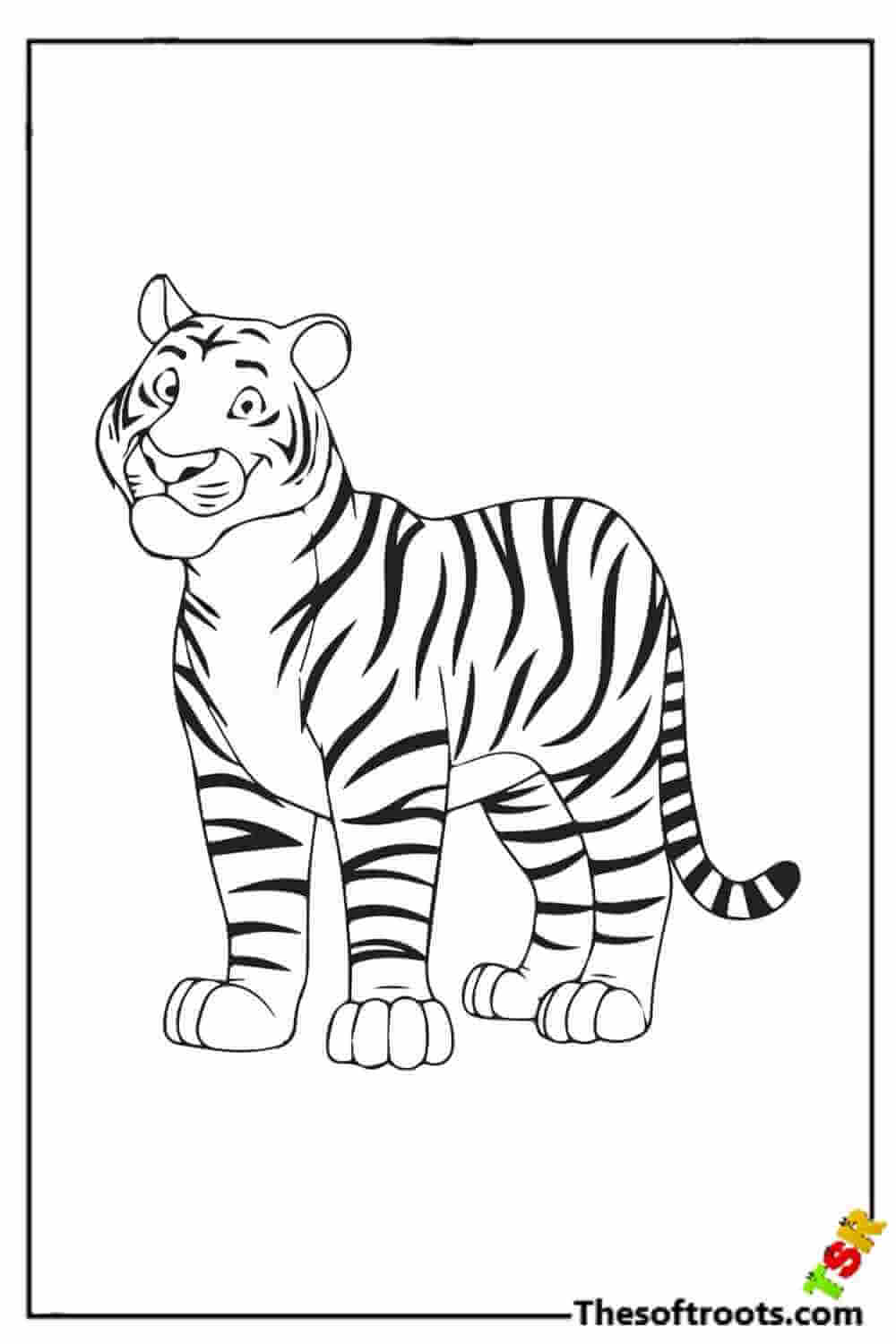 How To Draw Tiger Face - Simple Easy Tiger Drawing, HD Png Download ,  Transparent Png Image - PNGitem