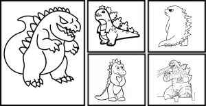 godzilla Coloring pages for kids