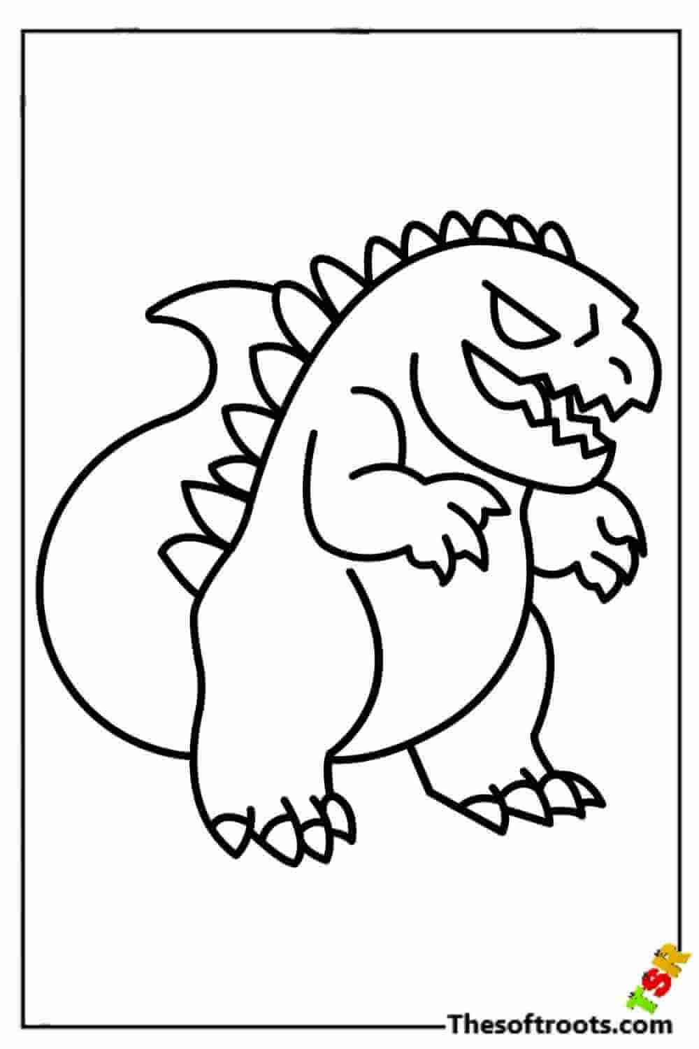 space godzilla coloring pages