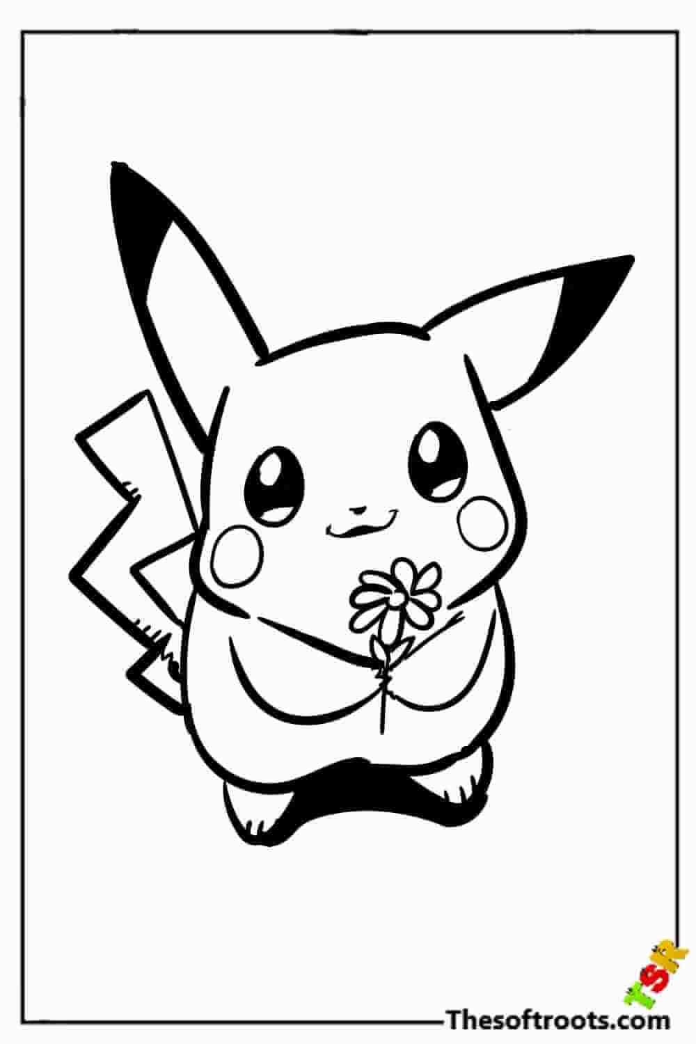 Cute Pikachu coloring pages