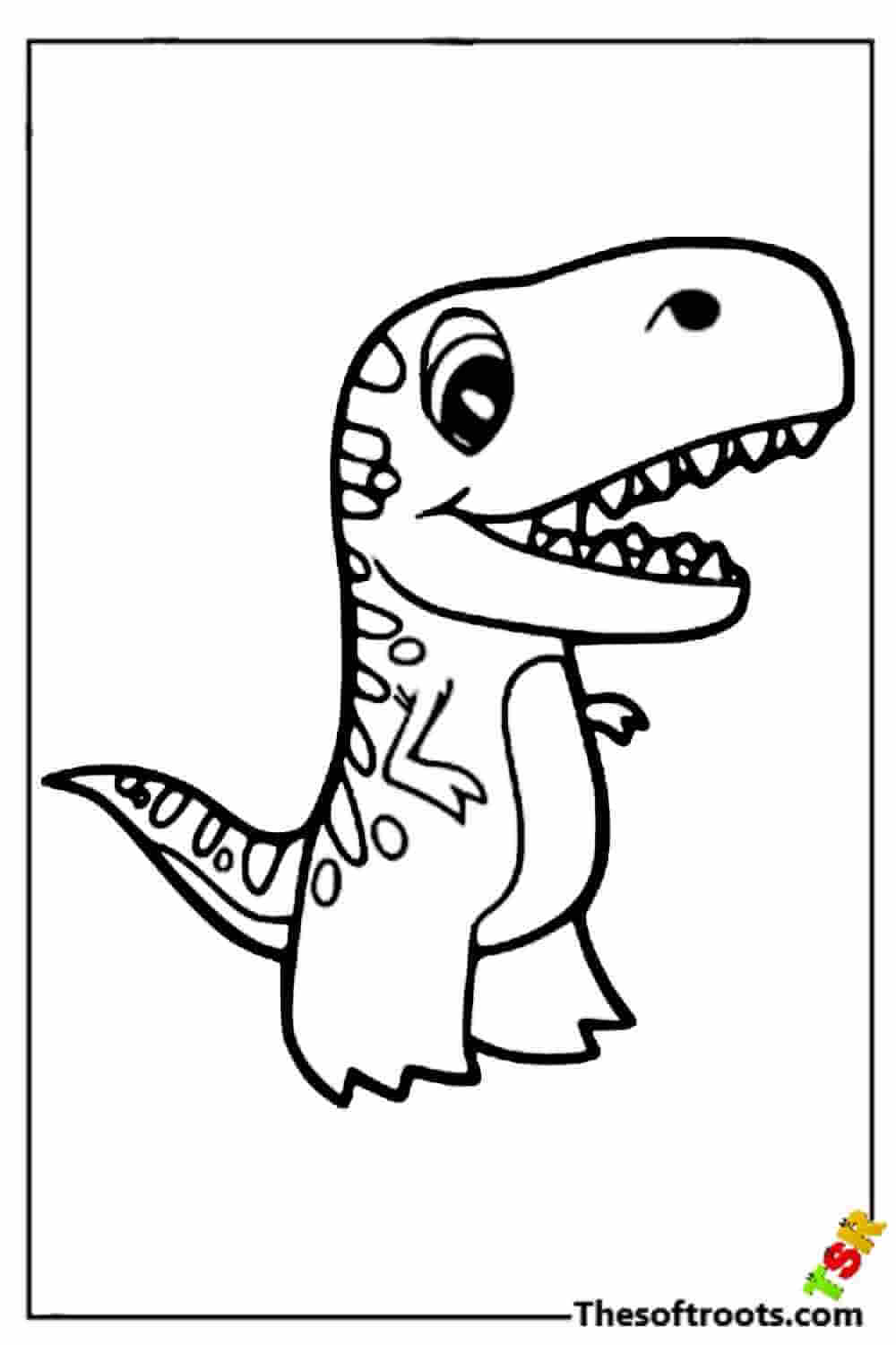 Cute T-Rex coloring pages