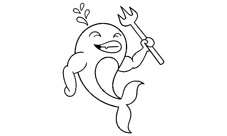 Dolphin emoji coloring pages