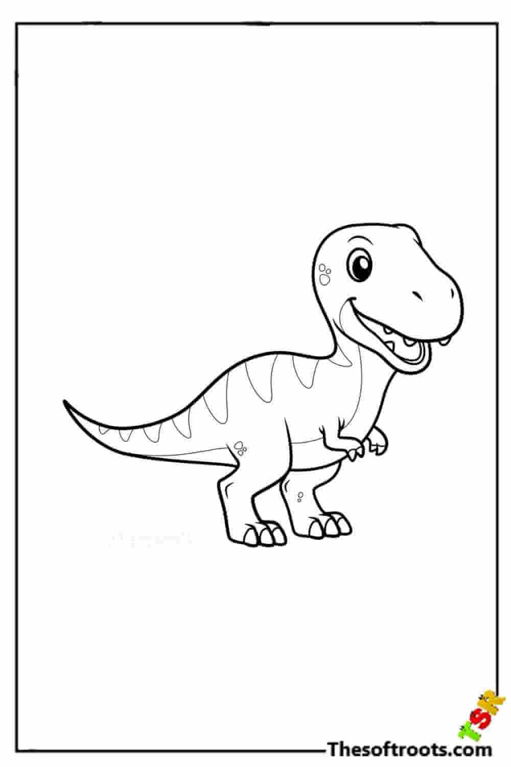 Easy T-Rex coloring pages