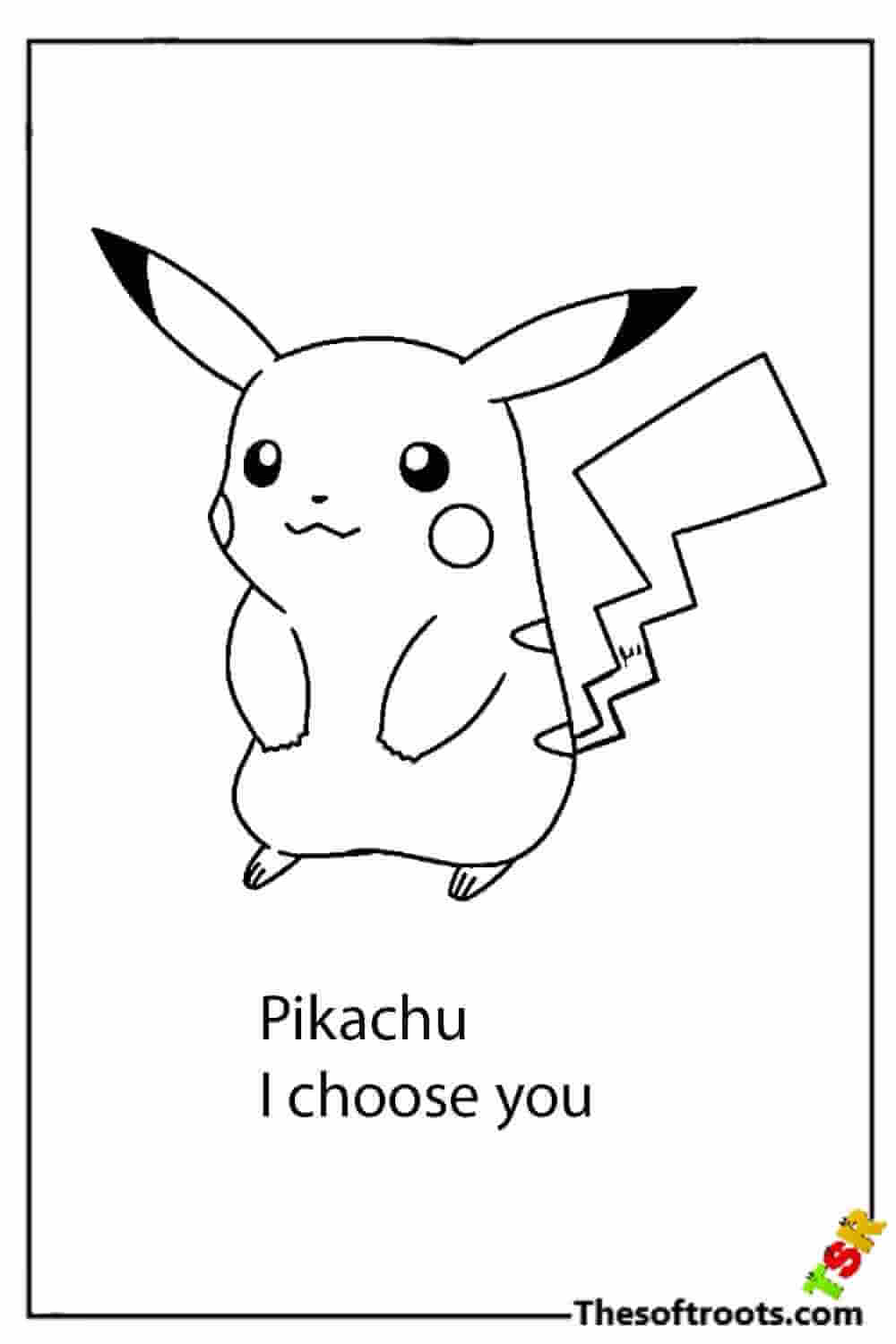 Pikachu, I choose you coloring pages