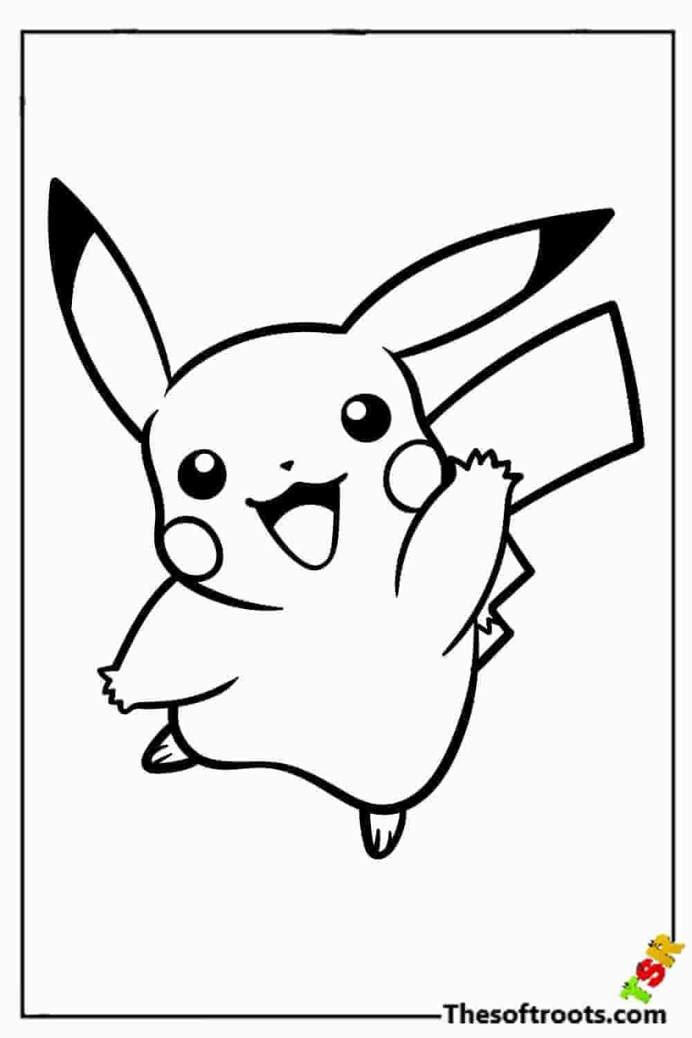 Pikachu to print coloring pages