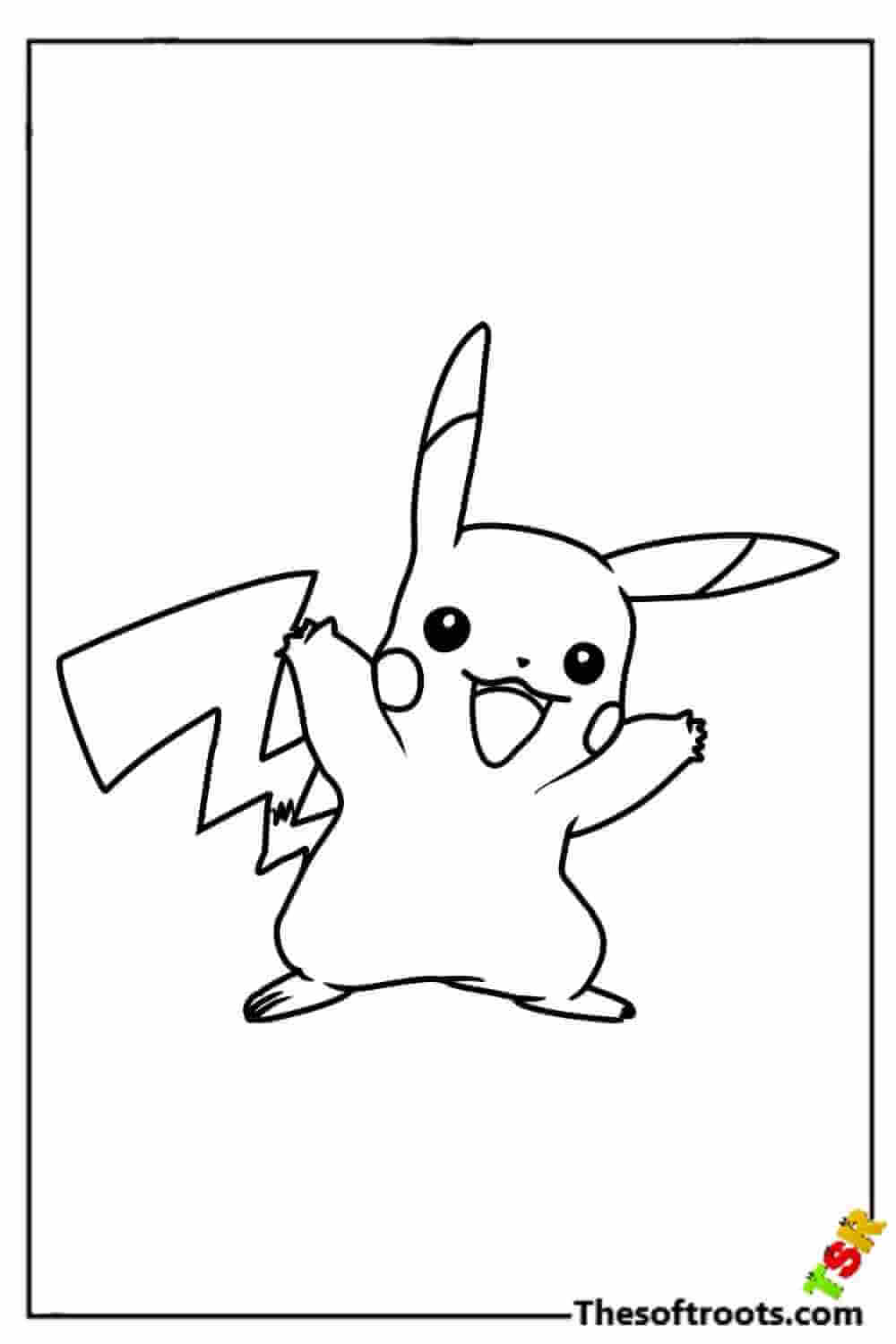 Printable Pikachu coloring pages