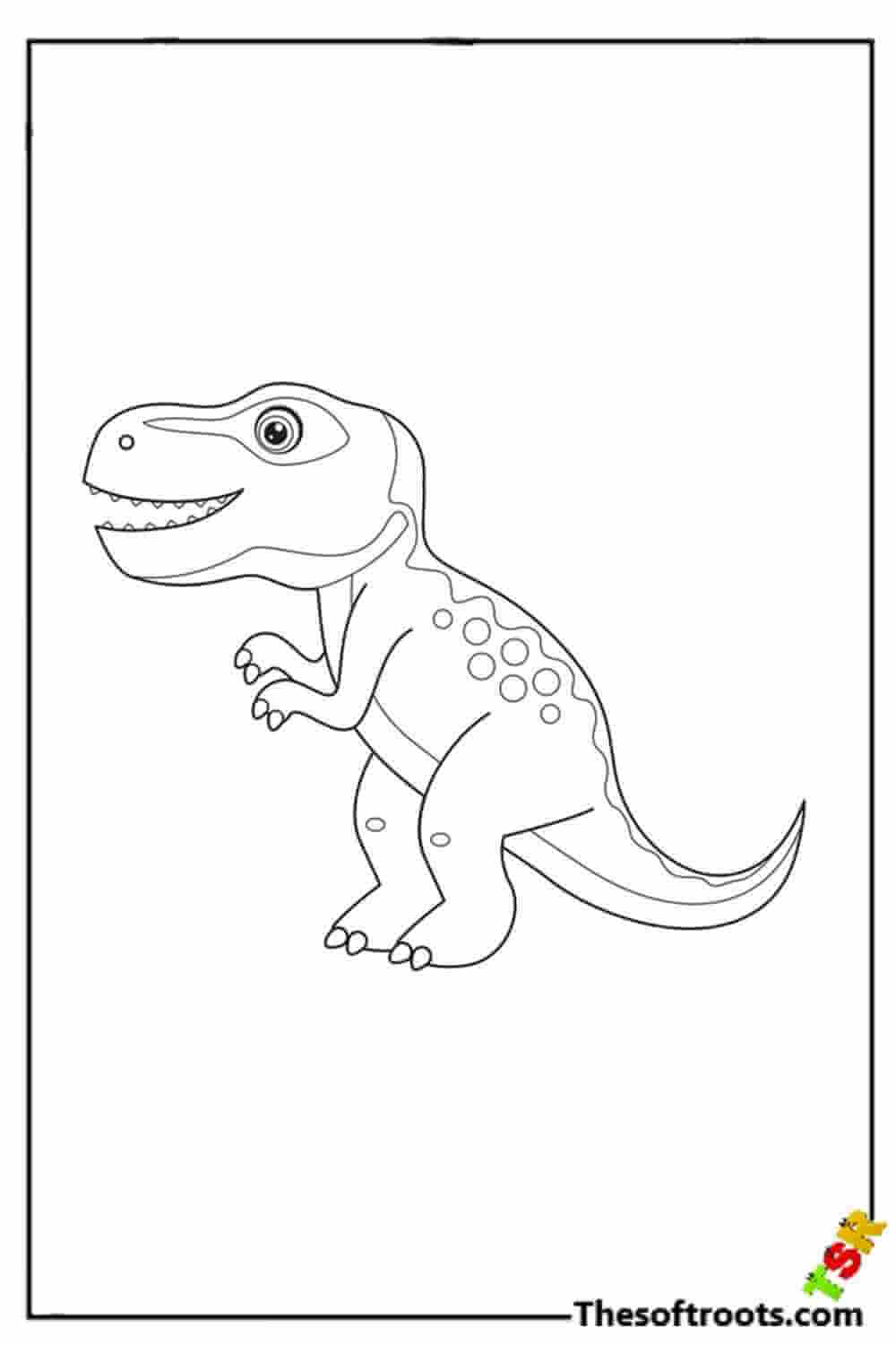 Simple T-Rex coloring pages