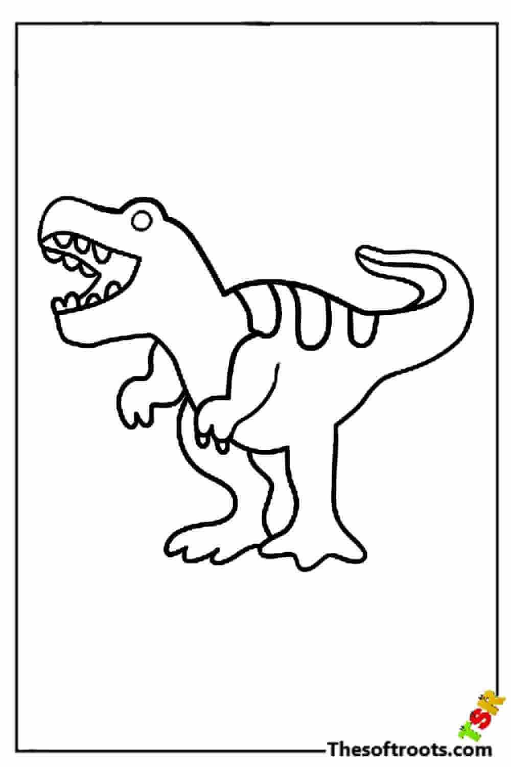 T-Rex Emoji coloring pages
