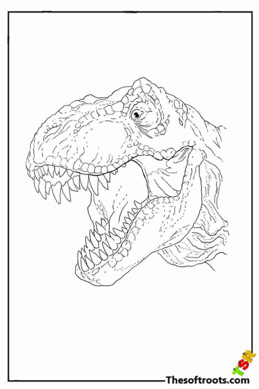 T-Rex Head coloring pages