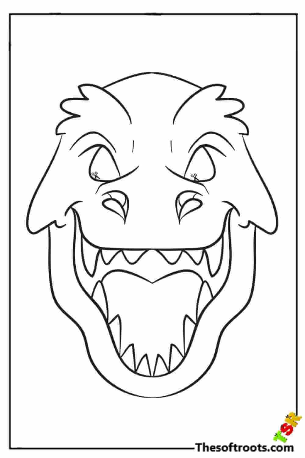 T-Rex Mask coloring pages