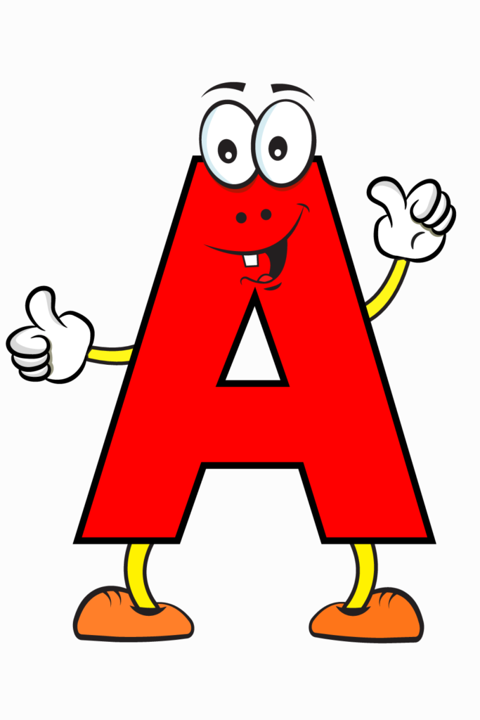 Cartoon Alphabet A