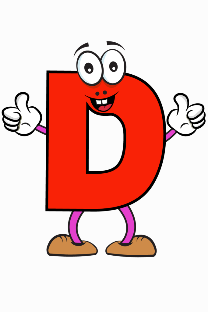 Cartoon Alphabet D