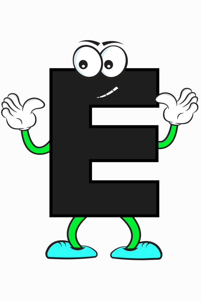 Cartoon Alphabet E