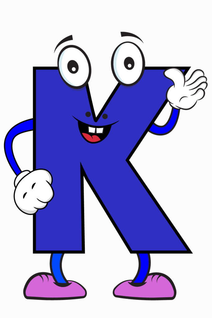 Cartoon Alphabet K