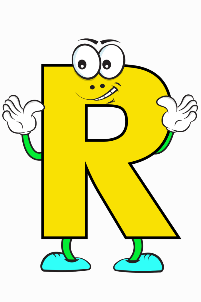 Cartoon Alphabet R