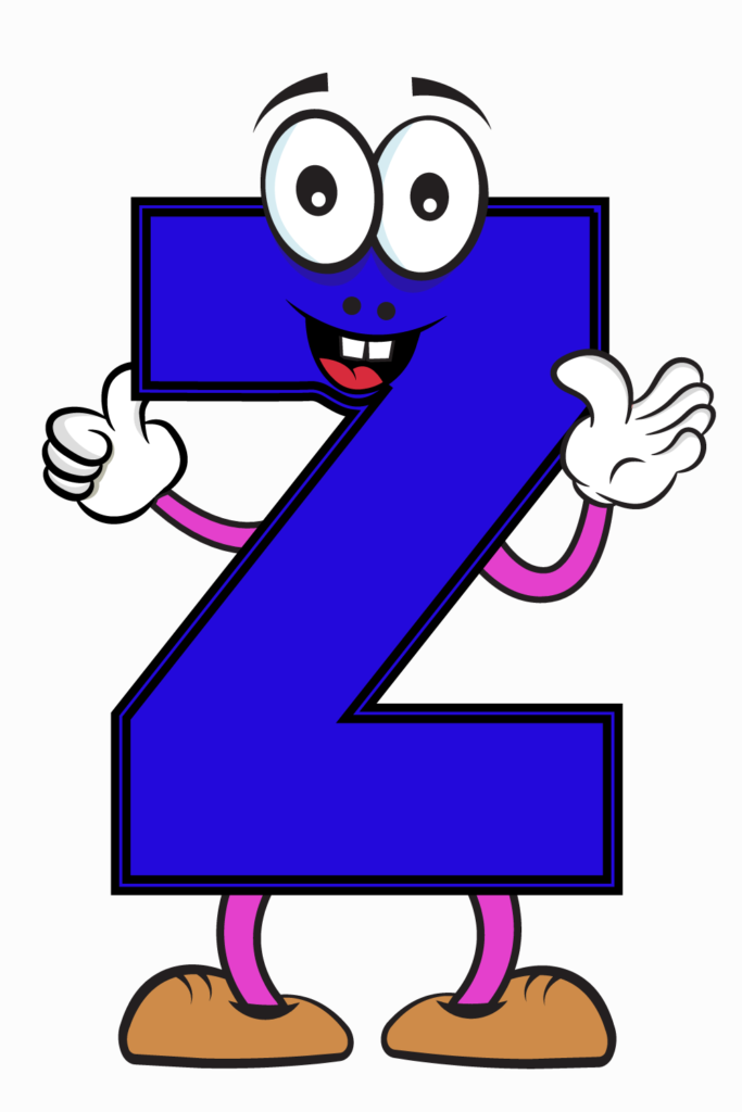 Cartoon Alphabet Z