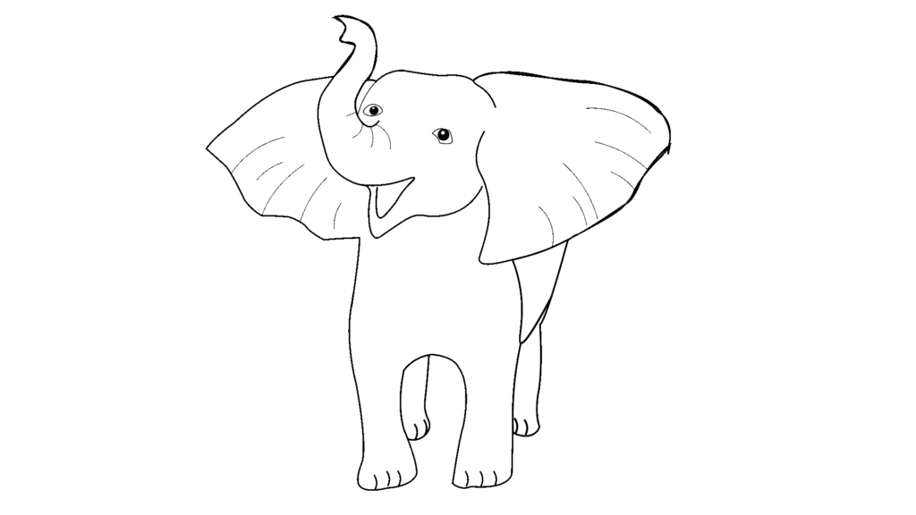 African elephant coloring