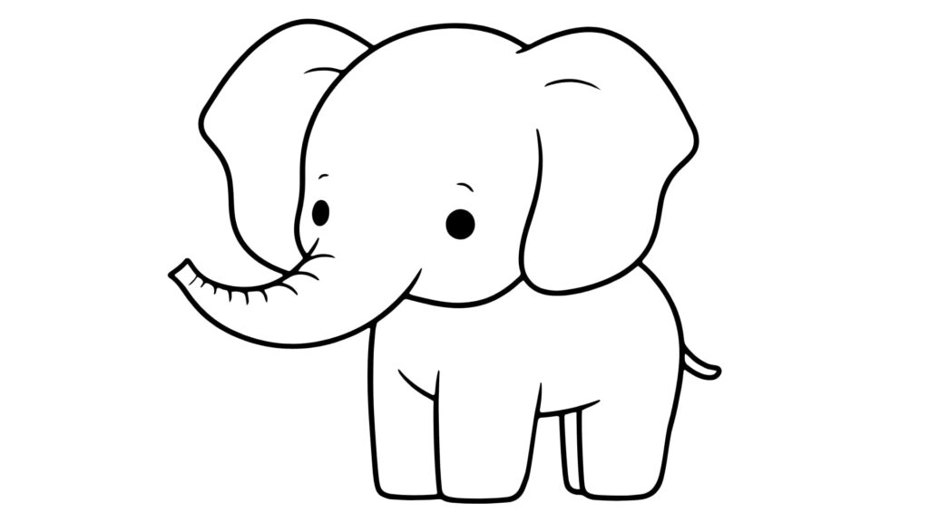 Baby elephant coloring