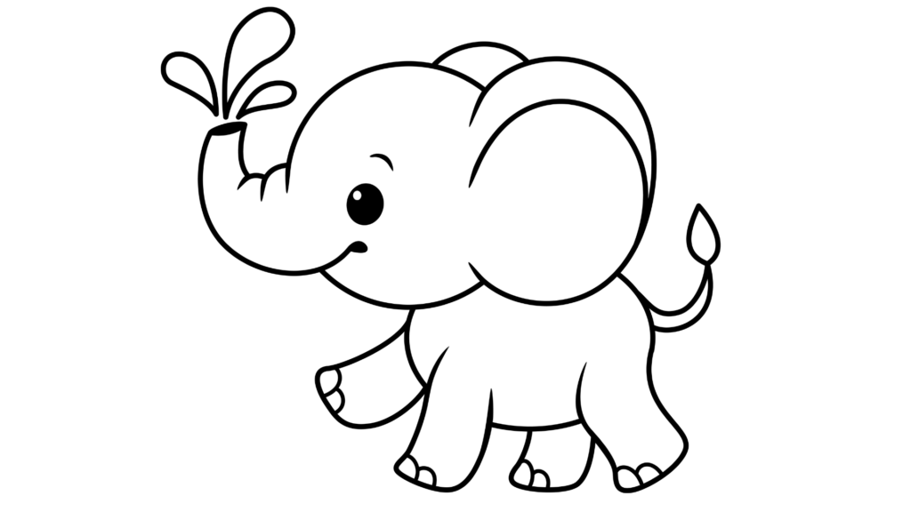 Free elephant coloring pages