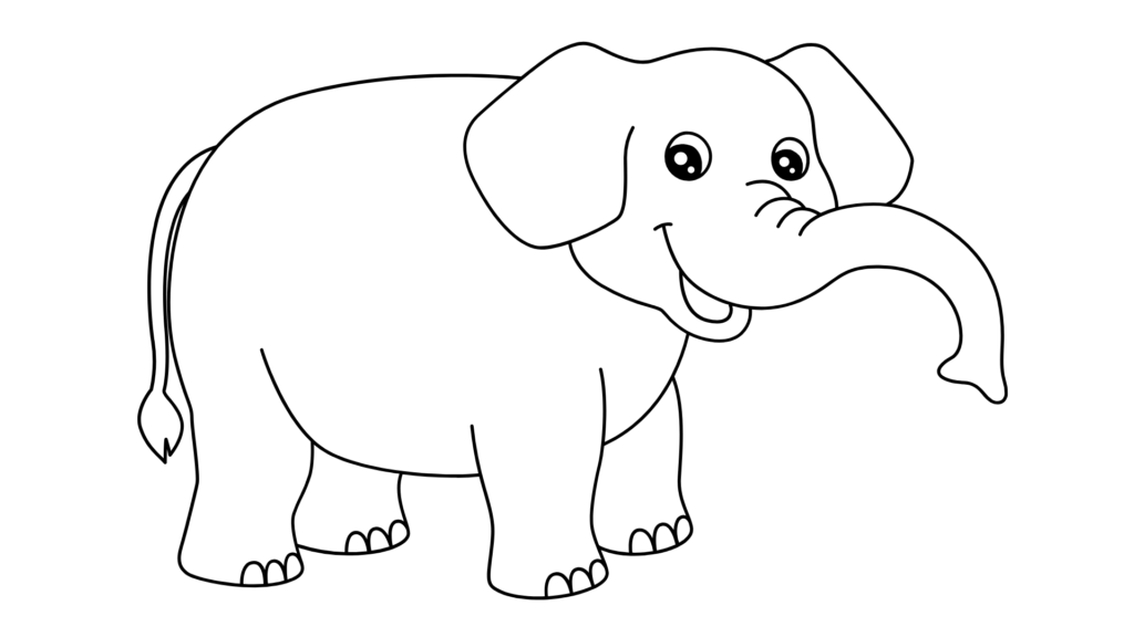 Safari elephant coloring