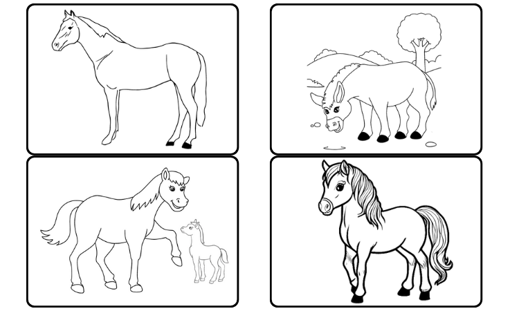 Free Horse coloring pages