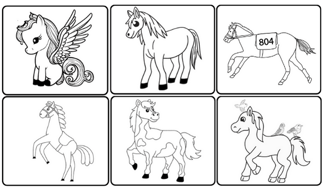 Horse coloring pages free